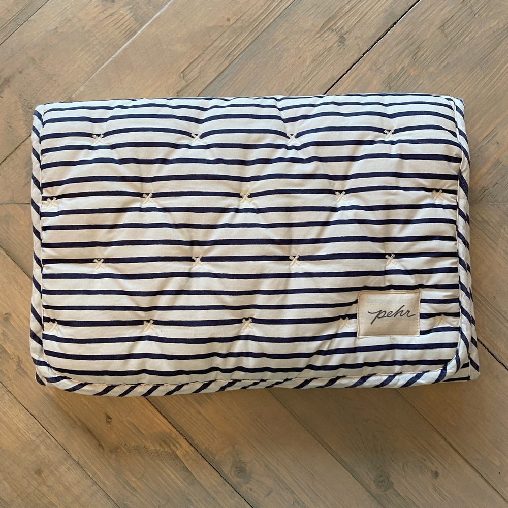 EUC Pehr Ink Stripes Away Changing Pad On The Go